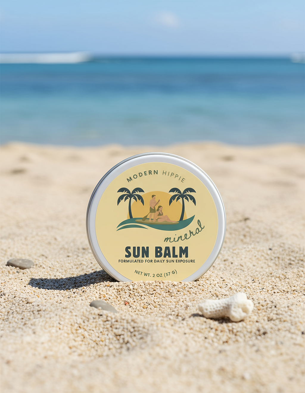 Beef Tallow Sun Screen– Natural Zinc SPF 25 Balm | Reef-Safe Daily Sun Protection | Natural, Non-Toxic, Plastic-Free Skincare | 2oz Tin