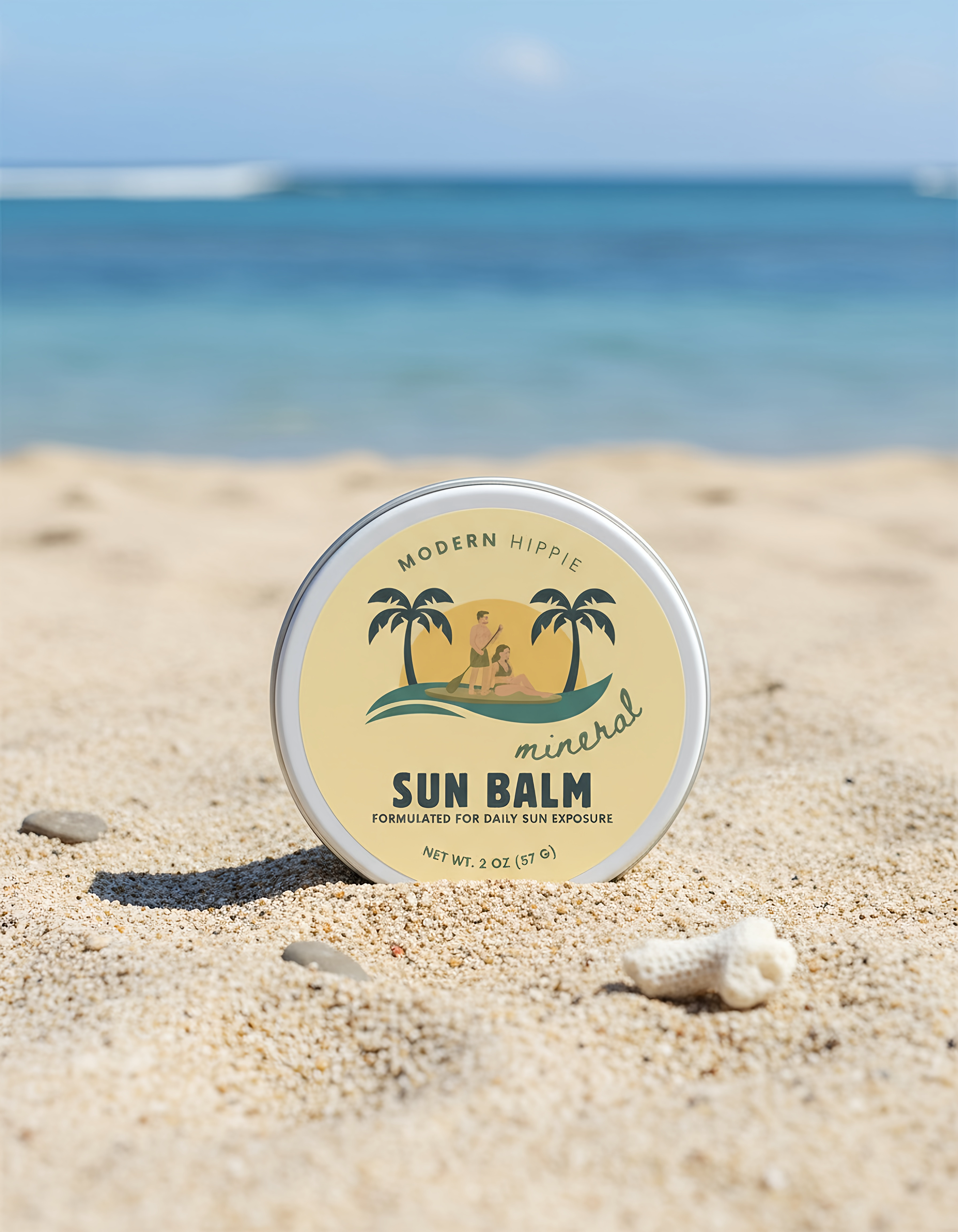 Beef Tallow Sun Screen– Natural Zinc SPF 25 Balm | Reef-Safe Daily Sun Protection | Natural, Non-Toxic, Plastic-Free Skincare | 2oz Tin